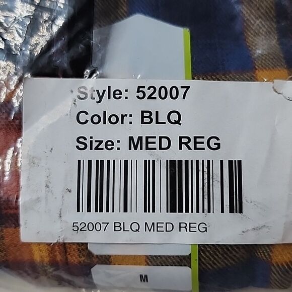 089 NWT Men's Free Swingin' Flannel Relaxed Fit Shirt Size Medium - Picture 5 of 8